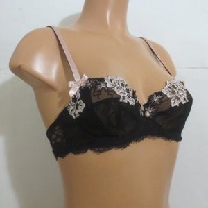 Pink & Black Lace Bra